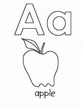 Apple Coloring Abc Learning sketch template