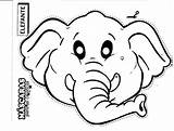 Mask Elephant Coloring Printable Animal Masks Pages Face Template Templates Print Kids 為孩子的色頁 Worksheet Safari Choose Board Book sketch template