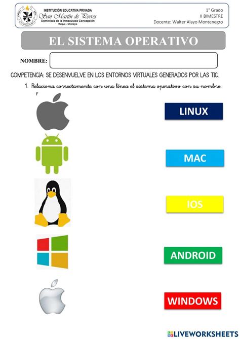 El Sistema Operativo Worksheet Escritorio De Windows Tecnología