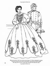 Coloring Fashion Pages Civil War Book Dover Fashions Adult Colouring Sheets Books Color Dolls Paper Amazon Tierney Tom Sketch Chanel sketch template