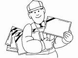 Carrier Community Letter Coloring Helper Careers Helpers Mailman sketch template
