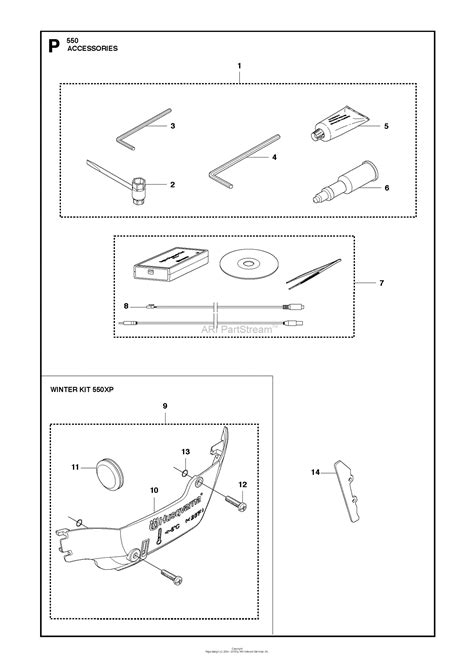 husqvarna  xp   parts diagram  accessories