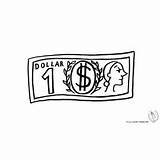 Dollaro Banconota sketch template