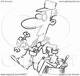 Repair Tool Man Cartoon Carrying Box Toonaday Royalty Outline Illustration Rf Clip Clipart 2021 sketch template