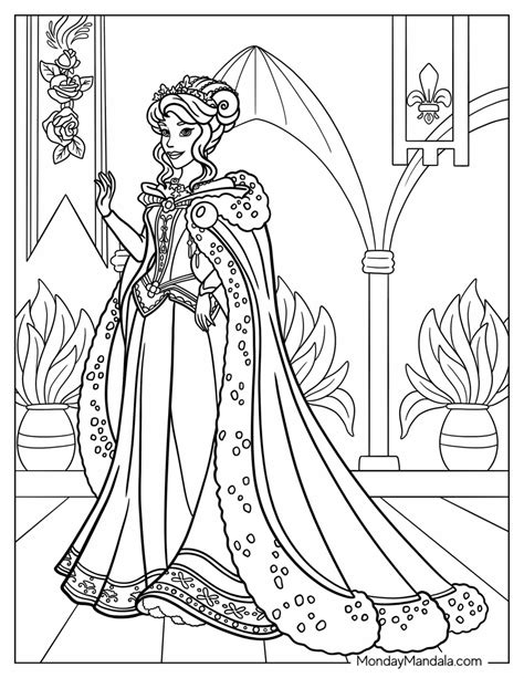 princess coloring pages printable fun  creative princess themed