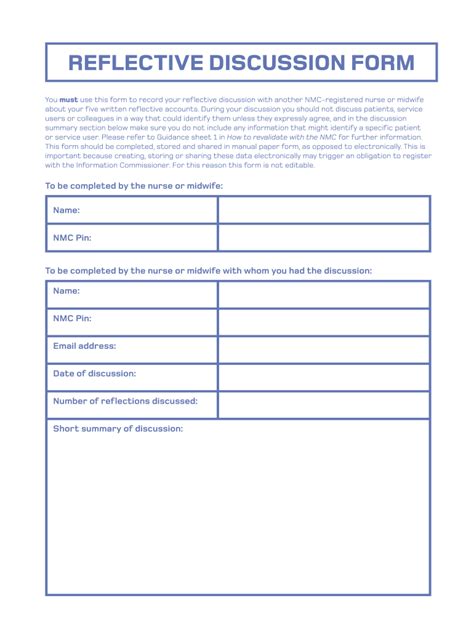 nmc reflective account revalidation froms fill  printable