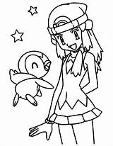 Pokemon Coloring Pages Girls Girl Color Dawn Anime Cute Pearl Diamond Kolorowanki Printable Colouring Pikachu Print Online Roblox Poke Oj sketch template