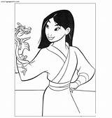 Mulan Mushu sketch template