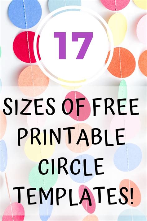printable circle templates large  small circle stencils