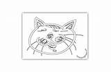 Surprised Sleepy Tomcat sketch template