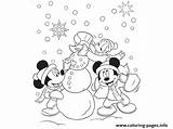 Coloring Disney Snowman Mickey Friends Pages Winter Making 0ce7 Printable Christmas Mouse Season sketch template