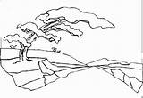 Coloring Pages Landscapes Drawing Sunset Getdrawings sketch template