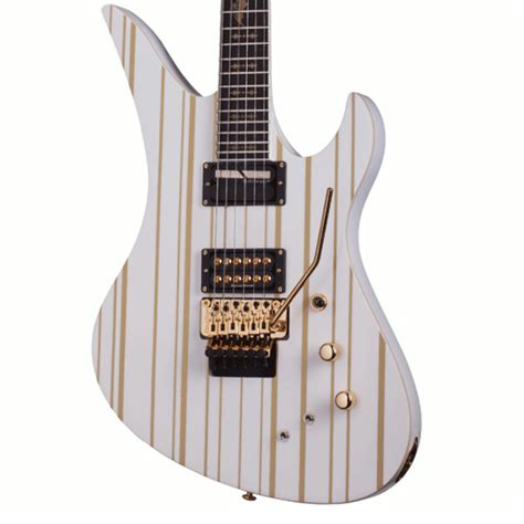 schecter synyster gates custom  limited edition white  gold  gearmusiccom