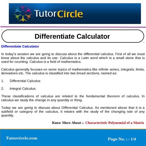 differentiate calculator  tutorcircle team issuu