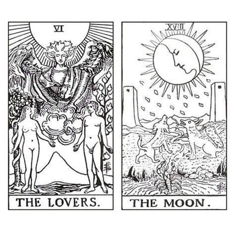 printable  tarot card coloring pages