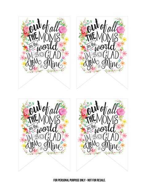 creative mothers day gifts tags  wall art included  pretty