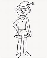 Elf Shelf Coloring Pages Girl Printable Color Print Getcolorings sketch template