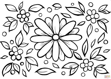 flowers coloring page  printable coloring pages