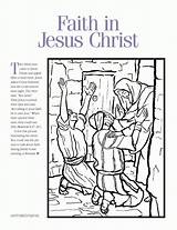 Coloring Jesus Faith Christ Pages Lds Man Heals Testament Old Savior Storm Calms Sick Peter Print Salvation Friends Healing Blind sketch template