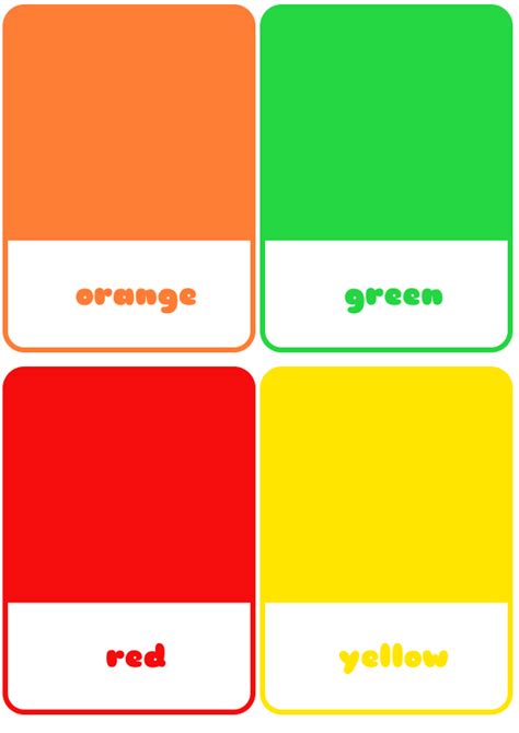 learning colors flashcards printable flashcards  toddlers atelier