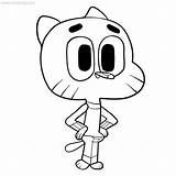 Gumball Watterson sketch template