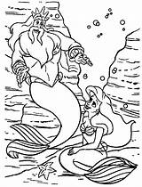 Coloring Mermaid Little Pages Disney Popular sketch template