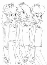 Peach Coloring Pages Princess Daisy Rosalina Printable Getcolorings Color Getdrawings sketch template