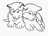 Husky Puppies sketch template