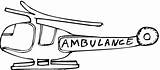 Ambulance Coloring Helicopter Pages Air Cliparts Clipart Template Rescue Library sketch template