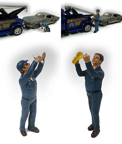 american diorama mechanics  set    scale figurines