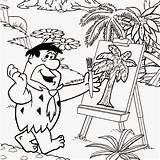 Drawing Coloring Pages Age Stone Kids Colouring Color Printable Cartoon Comic Fred Strip Flintstones Girls Teenage Man Painting Creative Flintstone sketch template