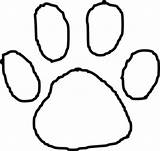 Paw Tiger Print Outline Clip Clipart Clker Regan Shared Cliparts sketch template