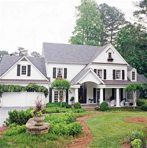 colonial home exteriors boast stately style  homes gardens