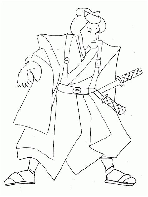 samurai ninja colouring pages coloring home
