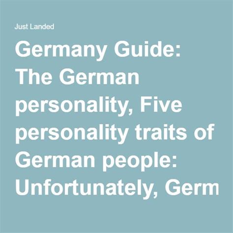 german personality german people german personality