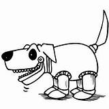 Robot Dog Coloring Printable Pages Kids Sheet sketch template
