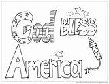 Coloring Pages July 4th Bless God America Independence Firework Helped Rocket Ten Son Draw Few He Made Year Old Visit sketch template