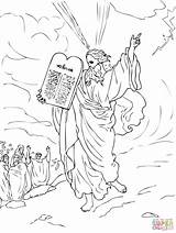 Sinai Moses Commandments Ten Mount Coloring Pages Down Comes Printable Bible Kids Drawing sketch template