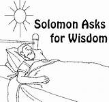 Solomon Wisdom Coloring Pages Asks Bible Kids Sunday School King Dream Preschool God Story Kings Printable Children Wise Crafts Salomon sketch template