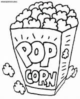 Popcorn Coloring Pages Printable Box Drawing Pop Corn Kids Color Snack Kernel Template Colouring Food Sheet Healthiest Teckningar Fylla Colored sketch template