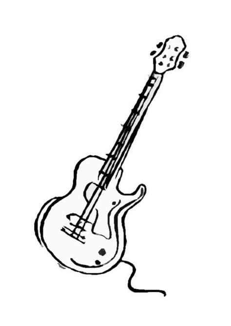 coloring pages electric guitar coloring pages