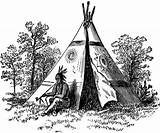 Teepee Native American Clipart Plains Tipi Etc Great Usf Edu Cliparts Drawing Coloring Indians Symbols Tepee Pages Library Tent Designs sketch template