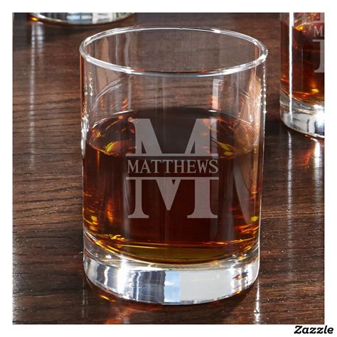 timeless monogram eastham whiskey glass