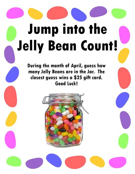 jelly bean guessing game  printable printable word searches