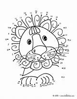 Dot Lion Game Printable Dots Connect Kids Print Animals Coloring Pages Hellokids Games sketch template
