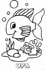 Opa Kleurplaten Naam Goudvis Fishes sketch template
