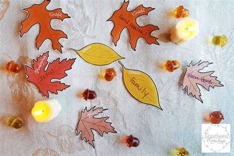 thankful tree leaves  diy thanksgiving table decor  printable