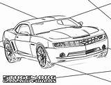 Coloring Car Pages Camaro Bumblebee Muscle Cars Transformers Color Print Tocolor Chevy Choose Board Button Using sketch template