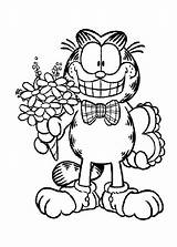 Garfield Colouring sketch template