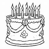 Cake Birthday Coloring Pages sketch template